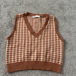 Classic Brown V-Neck Sweater Vest